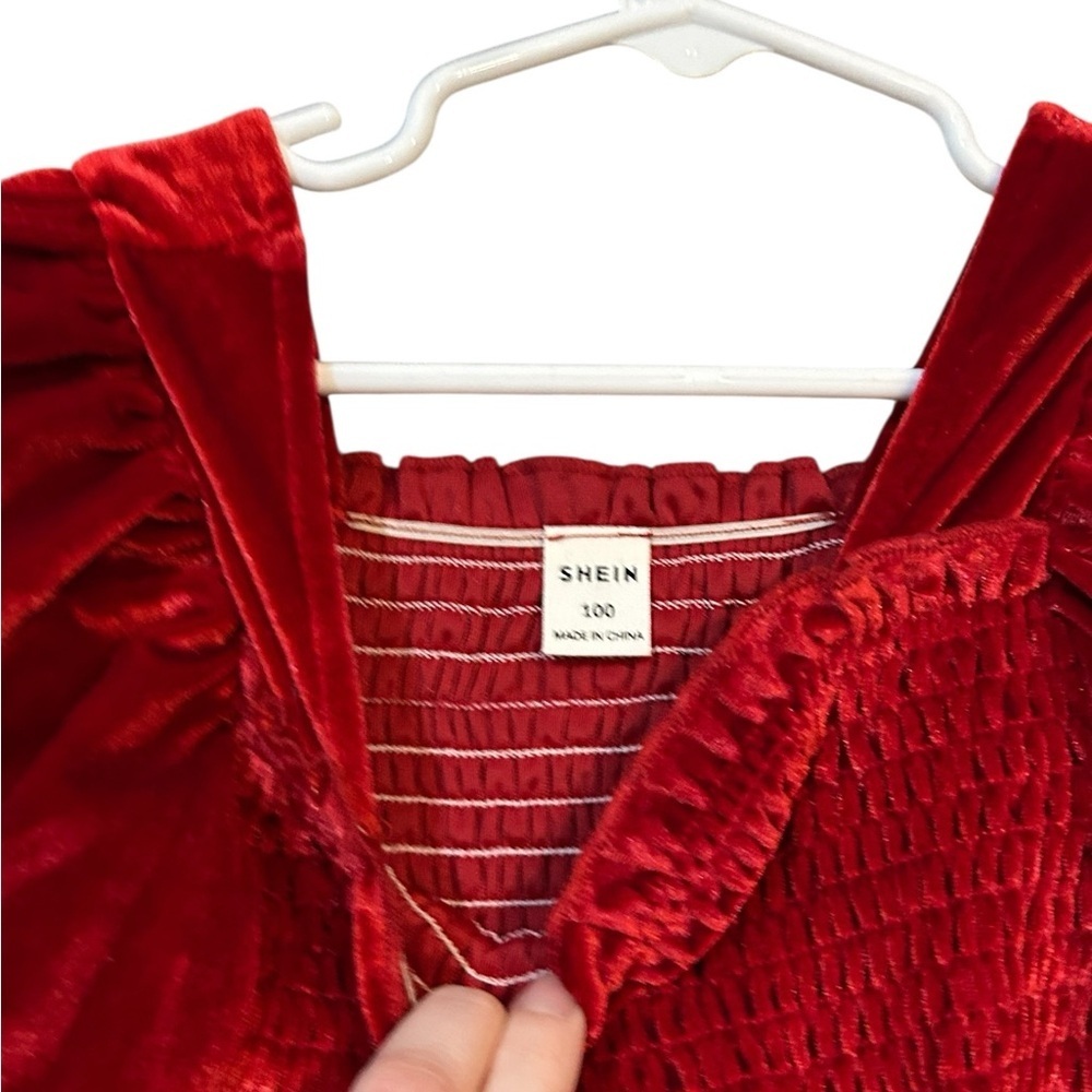 Red Velvet Dress girls 4T - Picture 3 of 3